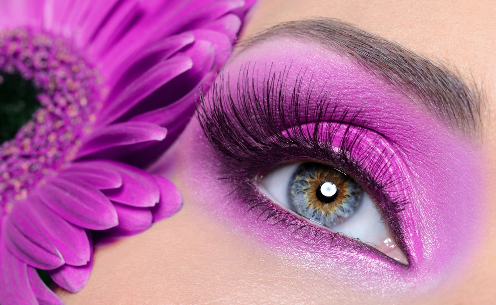 woman eye with purple make 8